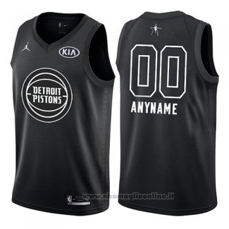 Maglia All Star 2018 Detroit Pistons Nike Personalizzate Nero
