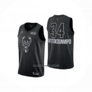 Maglia All Star 2018 Milwaukee Bucks Giannis Antetokounmpo No 34 Nero
