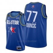 Maglia All Star 2020 Dallas Mavericks Luka Doncic NO 77 Blu