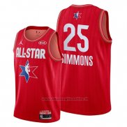 Maglia All Star 2020 Philadelphia 76ers Ben Simmons NO 25 Rosso