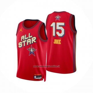 Maglia All Star 2025 Nikola Jokic No 15 Rosso