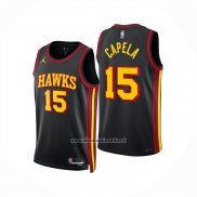Maglia Atlanta Hawks Clint Capela No 15 Statement 2024-25 Nero