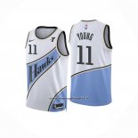 Maglia Atlanta Hawks Trae Young #11 Citta 2024-25 Bianco