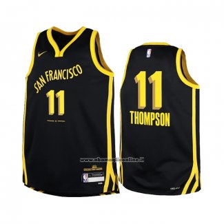 Maglia Bambino Golden State Warriors Klay Thompson #11 Citta 2023-24 Nero