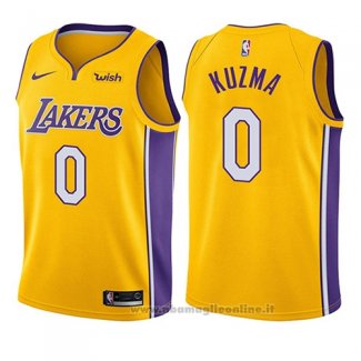 Maglia Bambino Los Angeles Lakers Kyle Kuzma NO 0 Icon 2017-18 Or