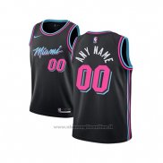 Maglia Bambino Miami Heat Personalizzate Citta 2018-19 Nero