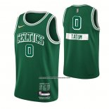 Maglia Boston Celtics Jayson Tatum #0 Citta 2021-22 Verde