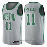 Maglia Boston Celtics Kyrie Irving NO 11 Citta Grigio