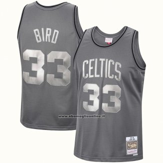 Maglia Boston Celtics Larry Bird #33 Mitchell & Ness 1985-86 Grigio