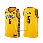 Maglia Brooklyn Nets Jason Kidd #5 Citta 2020-21 Giallo