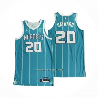 Maglia Charlotte Hornets Gordon Hayward #20 Icon Autentico 2020-21 Verde