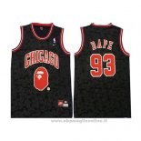 Maglia Chicago Bulls Bape NO 93 Mitchell & Ness Nero