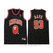 Maglia Chicago Bulls Bape NO 93 Mitchell & Ness Nero