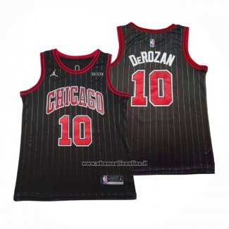 Maglia Chicago Bulls Demar Derozan #10 Statement 2020-21 Nero