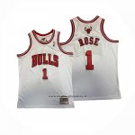 Maglia Chicago Bulls Derrick Rose No 1 Mitchell & Ness 2008-09 Bianco