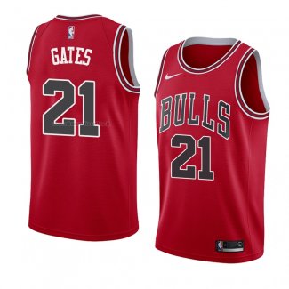 Maglia Chicago Bulls Kaiser Gates NO 21 Icon 2018 Rosso