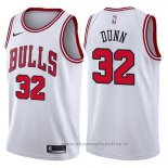 Maglia Chicago Bulls Kris Dunn NO 32 Association 2017-18 Bianco