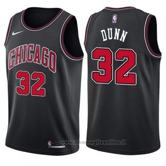 Maglia Chicago Bulls Kris Dunn NO 32 Statement 2017-18 Nero