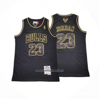 Maglia Chicago Bulls Michael Jordan #23 Mitchell & Ness 1997-98 Or Nero