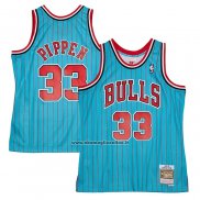 Maglia Chicago Bulls Scottie Pippen #33 Mitchell & Ness 1995-96 Blu