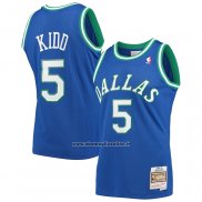 Maglia Dallas Mavericks Jason Kidd #5 Mitchell & Ness 1994-95 Blu