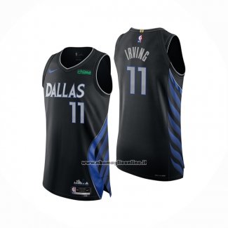 Maglia Dallas Mavericks Kyrie Irving No 11 Citta Authentic 2025-26 Nero