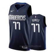 Maglia Dallas Mavericks Luka Doncic NO 77 Statement 2019-20 Blu