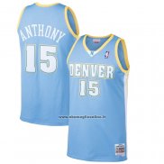 Maglia Denver Nuggets Carmelo Anthony #15 Mitchell & Ness 2003-04 Blu