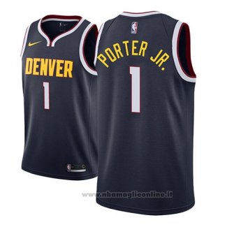 Maglia Denver Nuggets Michael Porter Jr. NO 1 Icon 2018-19 Blu