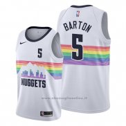 Maglia Denver Nuggets Will Barton NO 5 Citta Edition Bianco