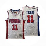 Maglia Detroit Pistons Isiah Thomas No 11 Mitchell & Ness 1988-89 Bianco