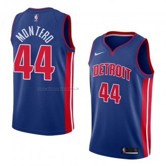 Maglia Detroit Pistons Luis Montero NO 44 Icon 2018 Blu