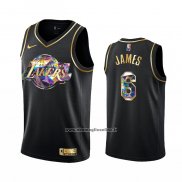 Maglia Golden Edition Los Angeles Lakers LeBron James #6 2021-22 Nero