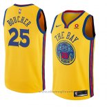 Maglia Golden State Warriors Chris Boucher NO 25 Citta 2018 Giallo