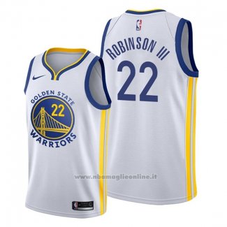 Maglia Golden State Warriors Glenn Robinson III NO 22 Association Bianco