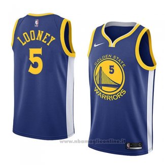 Maglia Golden State Warriors Kevon Looney NO 5 Icon 2018 Blu