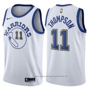 Maglia Golden State Warriors Klay Thompson NO 11 Hardwood 2017-18 Bianco