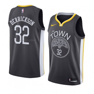 Maglia Golden State Warriors Marcus Derrickson NO 32 Statement 2018 Nero