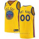 Maglia Golden State Warriors Personalizzate 17-18 Giallo