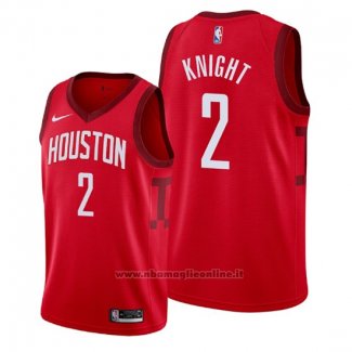 Maglia Houston Rockets Brandon Knight NO 2 Earned Rosso