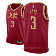 Maglia Houston Rockets Chris Paul NO 3 Citta 2018-19 Rosso