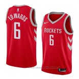 Maglia Houston Rockets Vincent Edwards NO 6 Icon 2017-18 Rosso