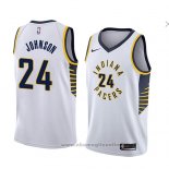 Maglia Indiana Pacers Alize Johnson NO 24 Association 2018 Bianco