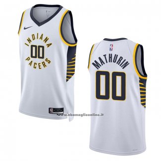 Maglia Indiana Pacers Bennedict Mathurin #00 Association 2022-23 Bianco