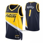 Maglia Indiana Pacers T.j. Warren #1 Citta 2021-22 Blu