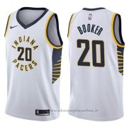 Maglia Indiana Pacers Trevor Booker NO 20 Association 2017-18 Bianco