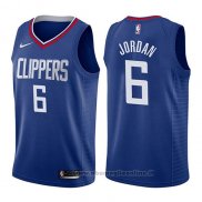 Maglia Los Angeles Clippers Deandre Jordan NO 6 Icon 2017-18 Blu