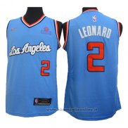 Maglia Los Angeles Clippers Kawhi Leonard NO 2 2019-20 Blu