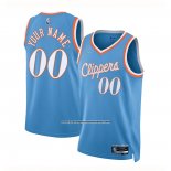 Maglia Los Angeles Clippers Personalizzate Citta 2021-22 Blu