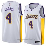 Maglia Los Angeles Lakers Alex Caruso NO 4 Association 2018 Bianco